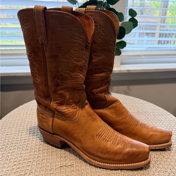 Lucchese Other - Lucchese 1883 n00112 Western Cowboy Brown Camel Cutter Toe Men Sz 10.5 D Reed
